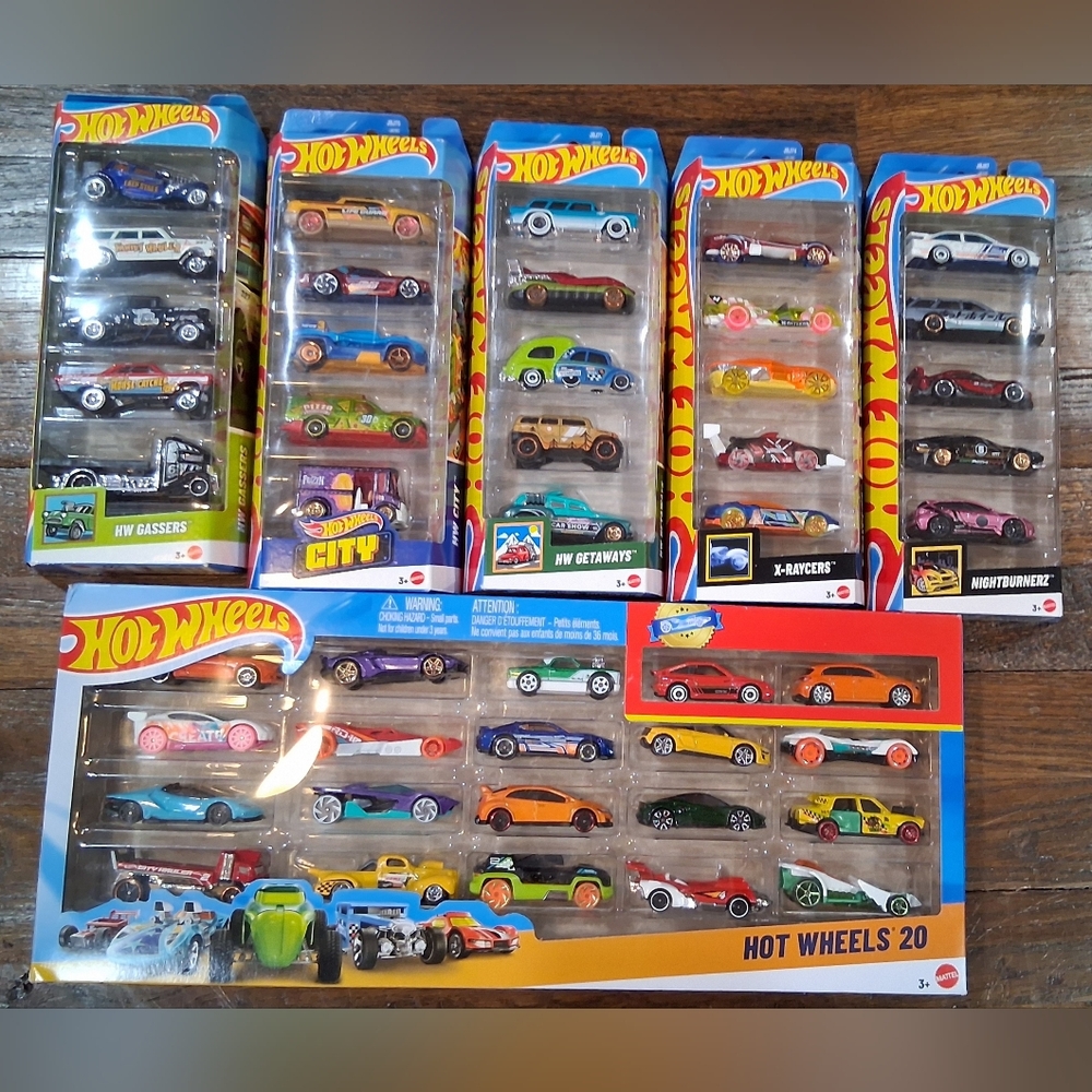 Hot Wheels 20 Pack Multi-Pack Toy Cars Set - Assorted Colors